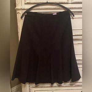 Elie Tahari brown pleated A-line skirt